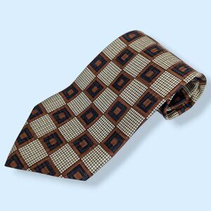 Vintage Bialucci 100% Silk Check Tie